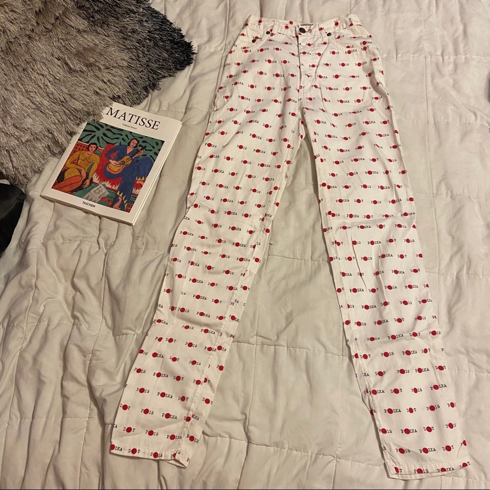Moschino “polka dot” skinny jeans